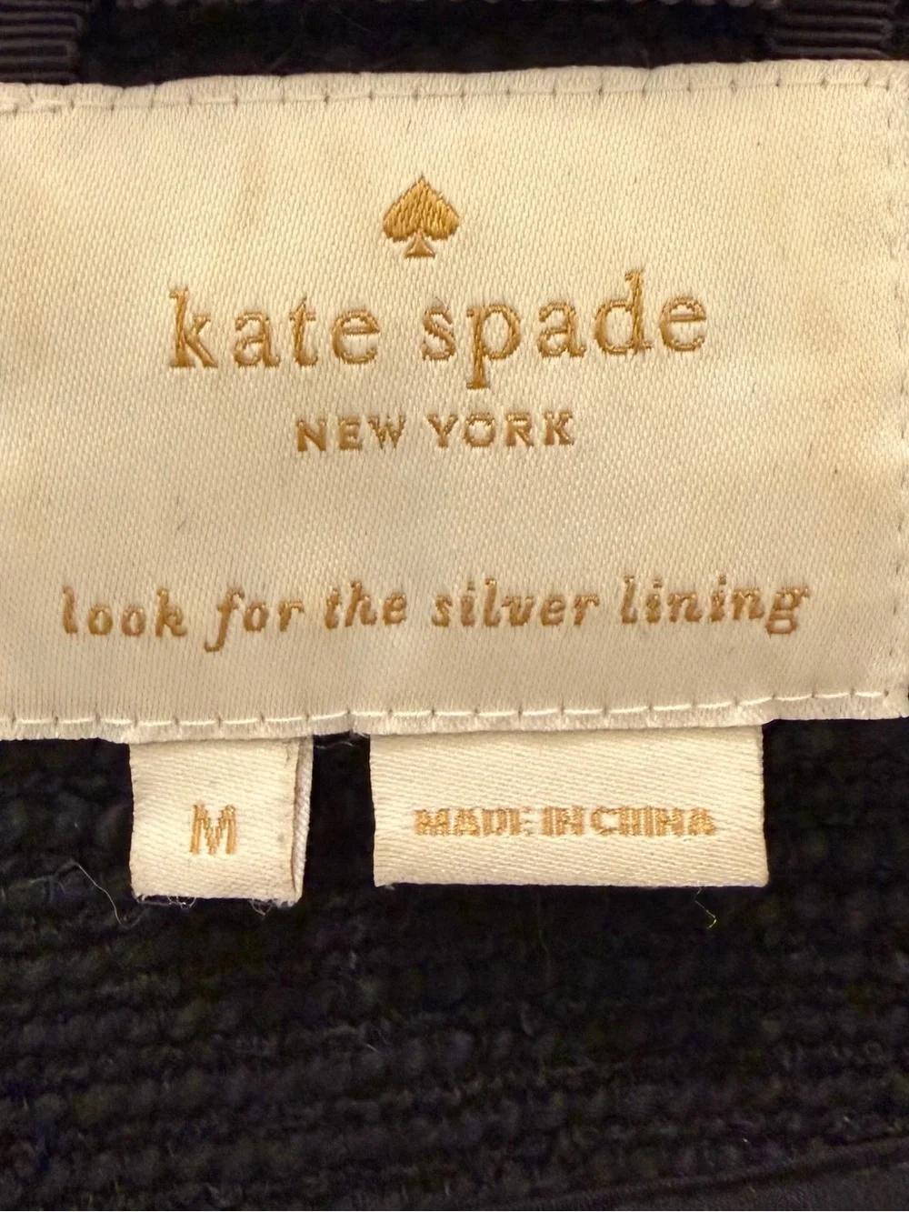 kate spade Black Textured Gold-Button Cropped Jacket
